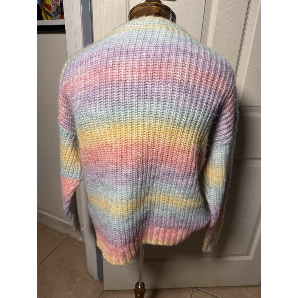 Hello Kitty x Forever 21 Rainbow Kawaii Knit Sweater Size M Multicolor Coquette - Picture 4 of 8